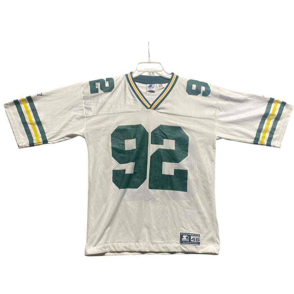 Vintage Green Bay Packers Reggie White #92 Starter Jersey Large 48 NFL USA 90's
